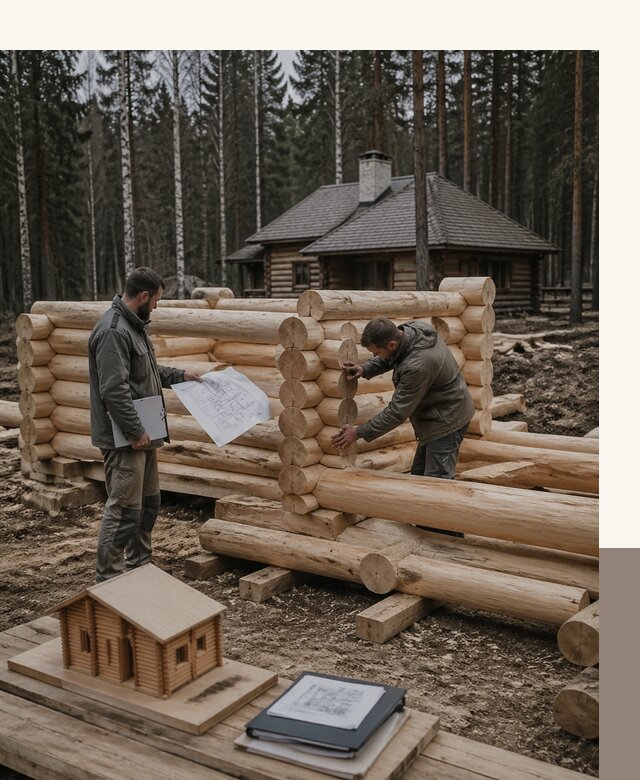 Проектирование и строительство домов из бревна в Махачкале